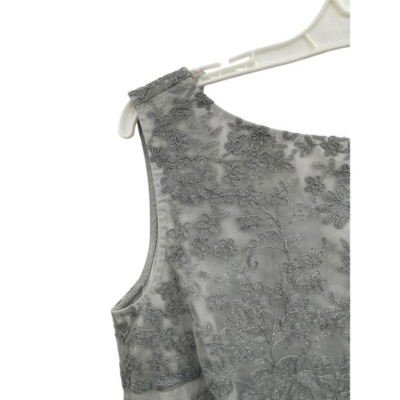 Pauw Amsterdam Gray Lace Top Rosette Shoulder Sleeveless Size 1 US Small - Picture 6 of 13